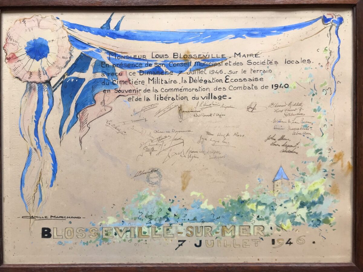Témoignage de la commémoration franco-écossaise de 1946