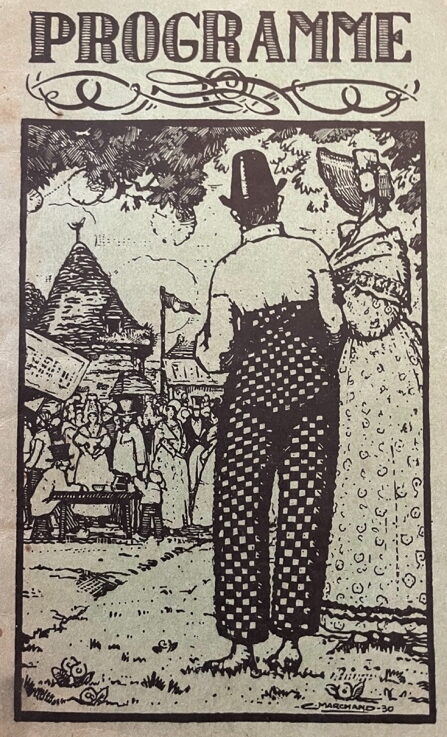 Couverture d'un programme des années 30 Les Fêtes romantiques