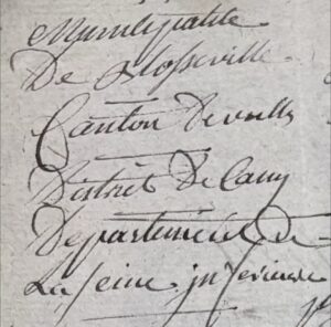 Lire la suite à propos de l’article 1790 : canton de Veules, district de Cany, département de la Seine Inférieure.